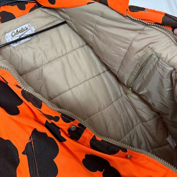 Vintage Cabelas Camo Hunting Insulated Zip Up Jacket Large - Picture 2 of 8